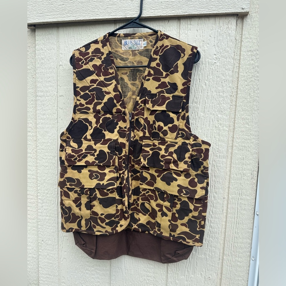 Redhead Blue Bill Hunting Canvas Y2K Vest Men's Size Medium Camouflage